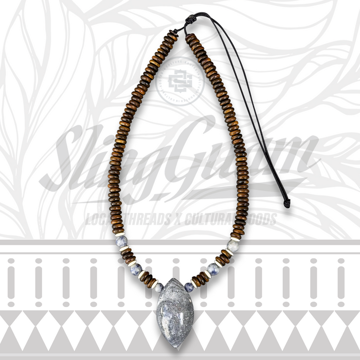 FOSSILIZED BLUE CORAL SLING STONE SMALL