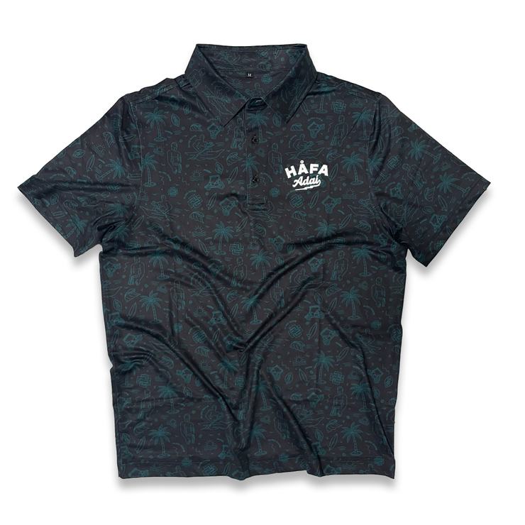 HAFA ADAI PARADISE GOLF POLO BLACK