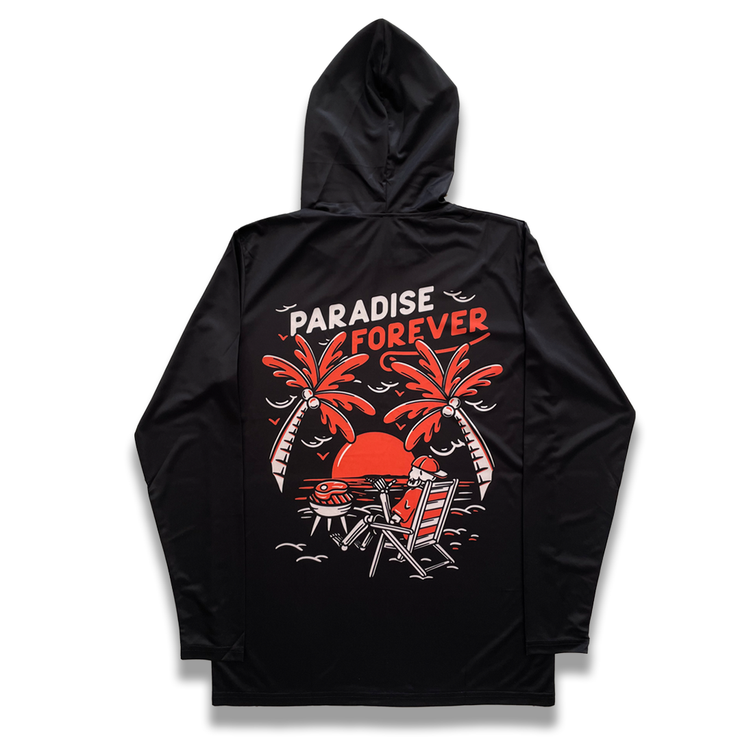 Paradise Forever Drifit Hoodie Black