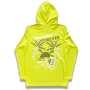 Paradise Forever Drifit Hoodie Neon Yellow