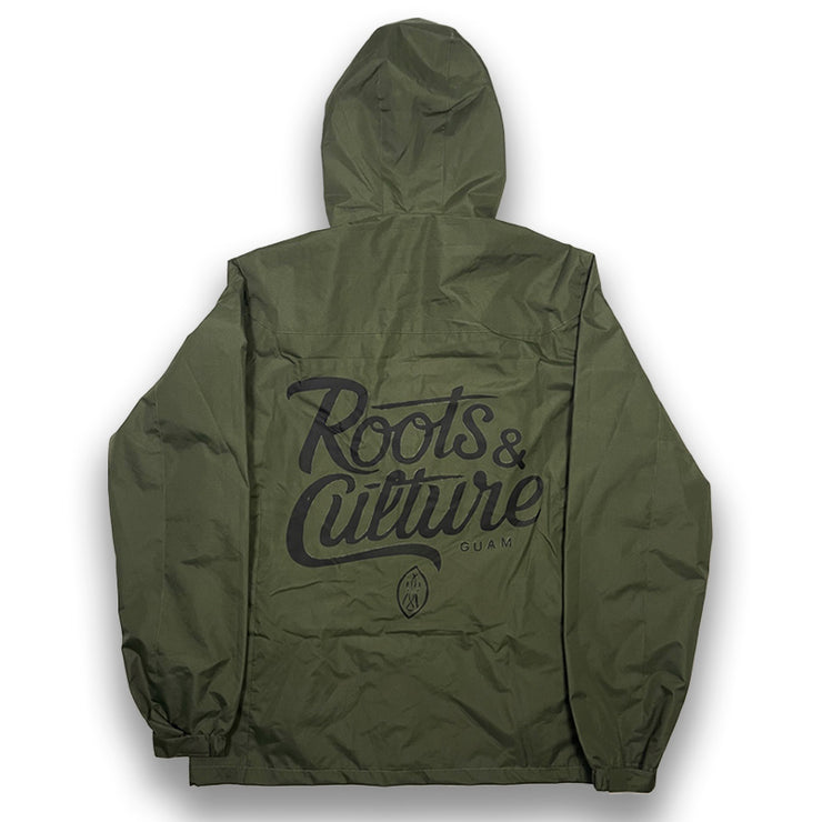 ROOTS AND CULTURE WINDBREAKER OLIVE GREEN