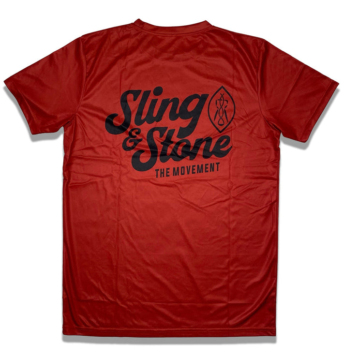 SLING AND STONE SHORT SLEEVE DRIFIT CARDINAL RED