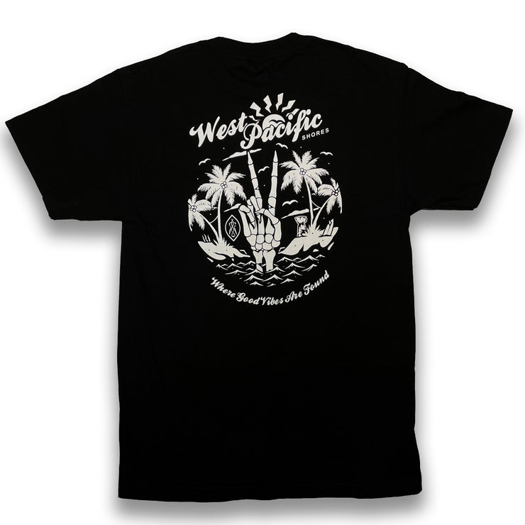 WEST PACIFIC SHORES TEE BLACK