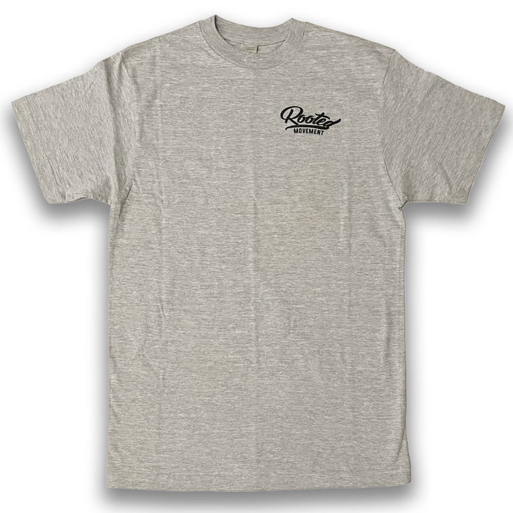 OG ROOTED MOVEMENT TEE ATHLETIC GRAY