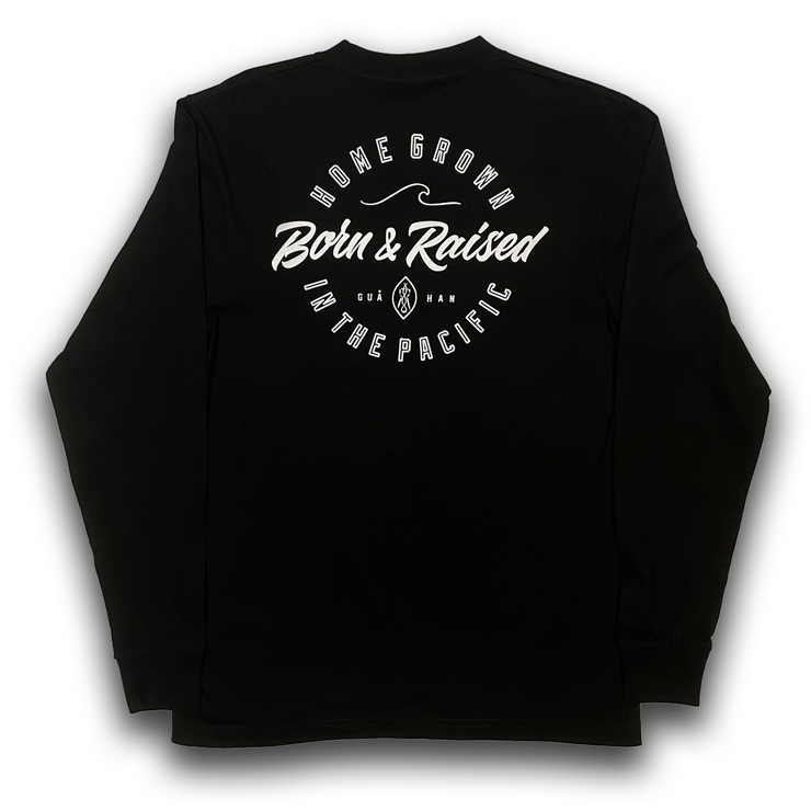 BORN AND RAISED LONG SLEEVE BLACK